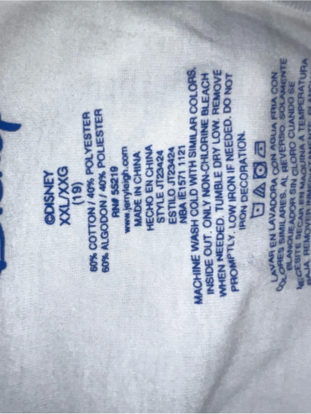 Disney Kids 'Team Trouble' Stitch Graphic Tee - White/Blue XXL and pants Medium